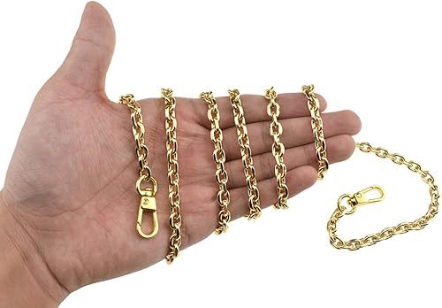 Miniatura 19 de HAHIYO Mini Pochette - Correa de cadena fina y ancha de 0.236 in para LV gruesa de 0.079 in para bolso, cartera, embrague, cómoda correa de metal