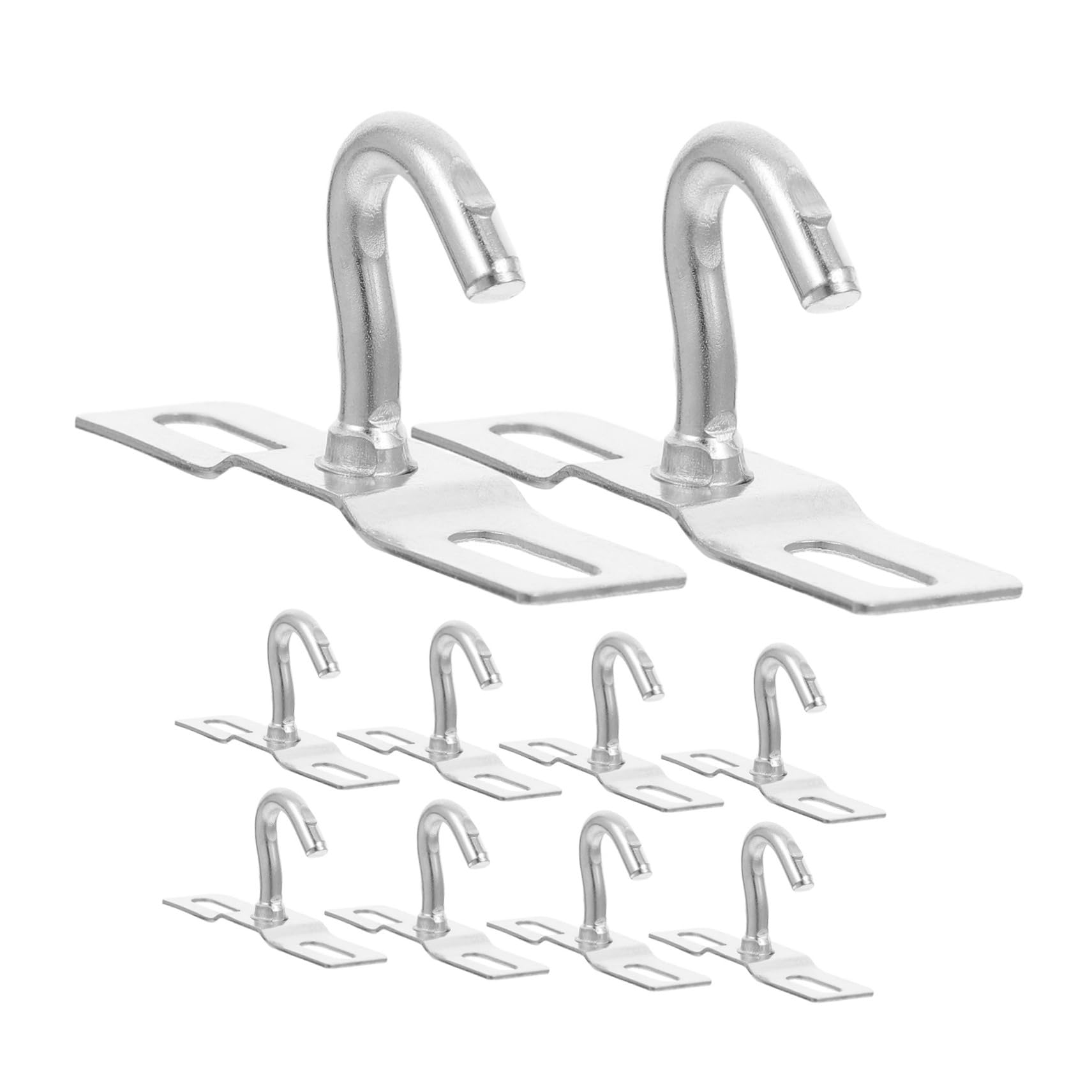 IWOWHERO Ceiling Hooks for Lights 10pcs Flat Plate Hooks Heavy Duty -saving Design Easy Install for Home Office Dec