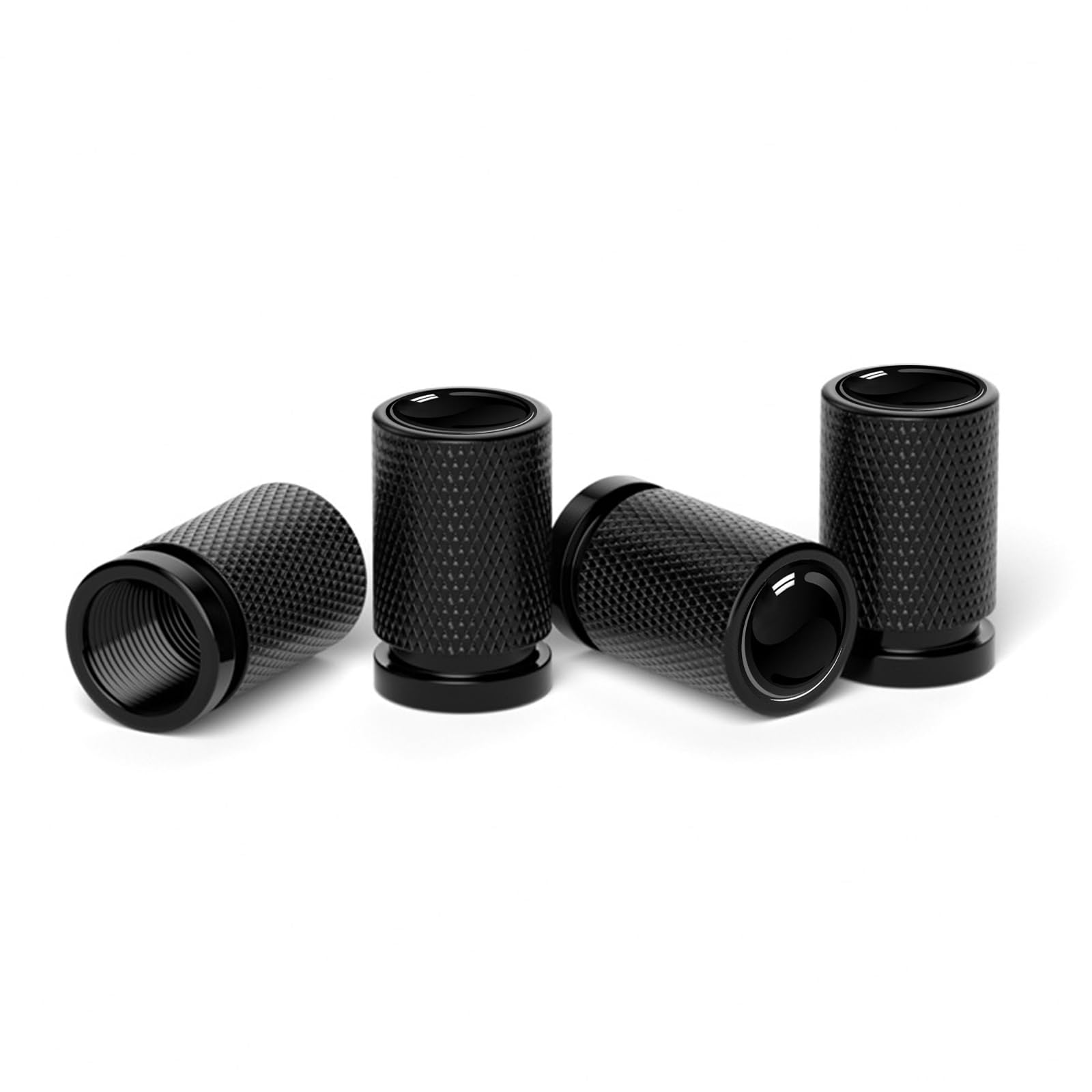 Tappi Antipolvere In Metallo Per Valvole Pneumatici - 4 Pezzi Universali Con Guarnizione In Gomma - Per Auto, Moto, Bici, SUV