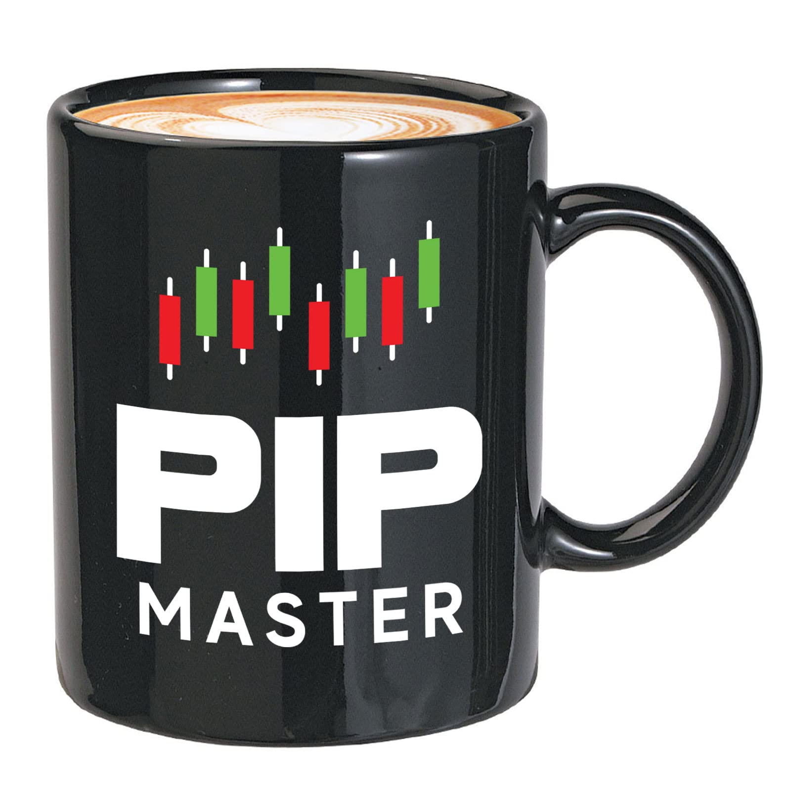 Bubble HugsStock Trader Coffee Mug 11oz Black - PIP Master - Stock Trader Trading Funny Day Trader Stock Market Brokers Digital Currency