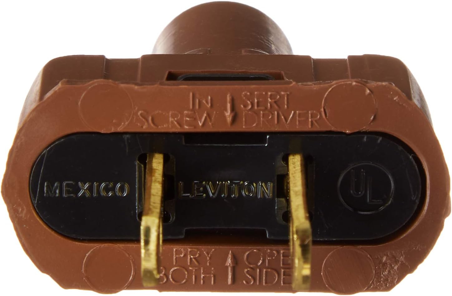 Leviton 48643-E 15 Amp, 125V Non Grounding Plug (25 Pack), Black