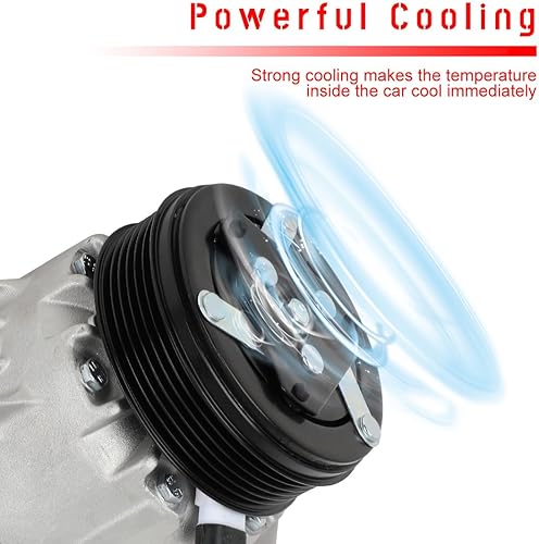 Miniatura 3 de cciyu Compresor de CA para 2004-2006 apto para Chevrolet Malibu 3.5L 2005-2006 apto para Pontiac G6 3.5L reemplaza CO 21520C AC compresor para