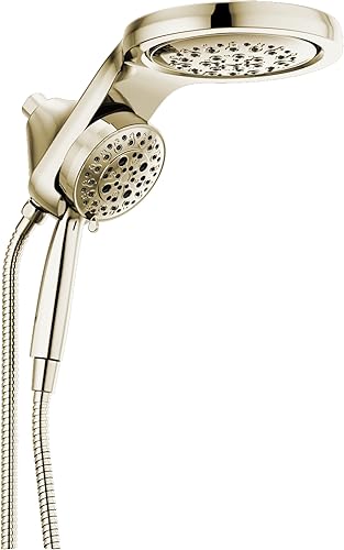 Miniatura 39 de Delta Faucet HydroRain H2Okinetic 58680-CZ-PR25 - Regadera doble de 5 pulverizaciones con rociador de mano y manguera, regaderas de mano, caudal