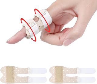 Trigger Thumb Splints, Finger Splint for Broken/Straightening/Arthritis, Breathable Thumb Brace for Thumb/Middle/Ring/Index/Pinky Finger, Beige, Short, 2pcs