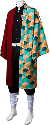 Miniatura 3 de Mens Tomioka Giyuu Cosplay Costume Halloween Anime Haori Kimono Outfit Set