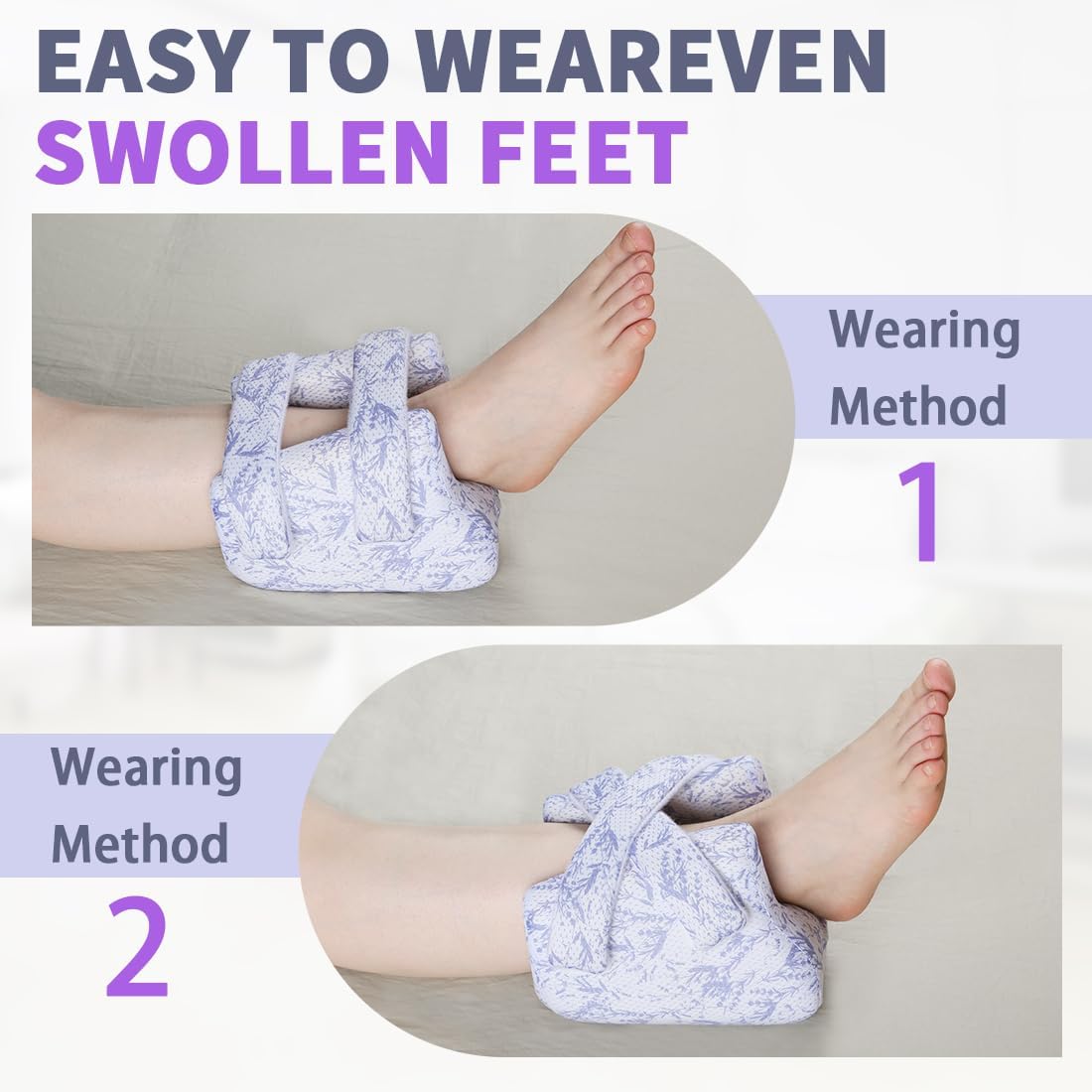 Colorful Pattern Heel Protectors Bed Sore Pillow Cushion for Pressure Sores,Foot Pillow Remove Pressure