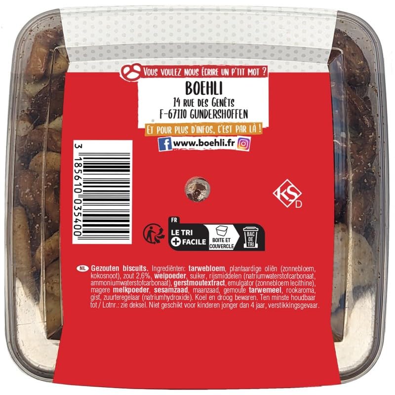 Boehli Cubi Assortiment Cocktail 300g - Coffret de Biscuits Salés Gourmands pour Apéritif - Découvrez 3 Saveurs Uniques! - Le Lot De 4