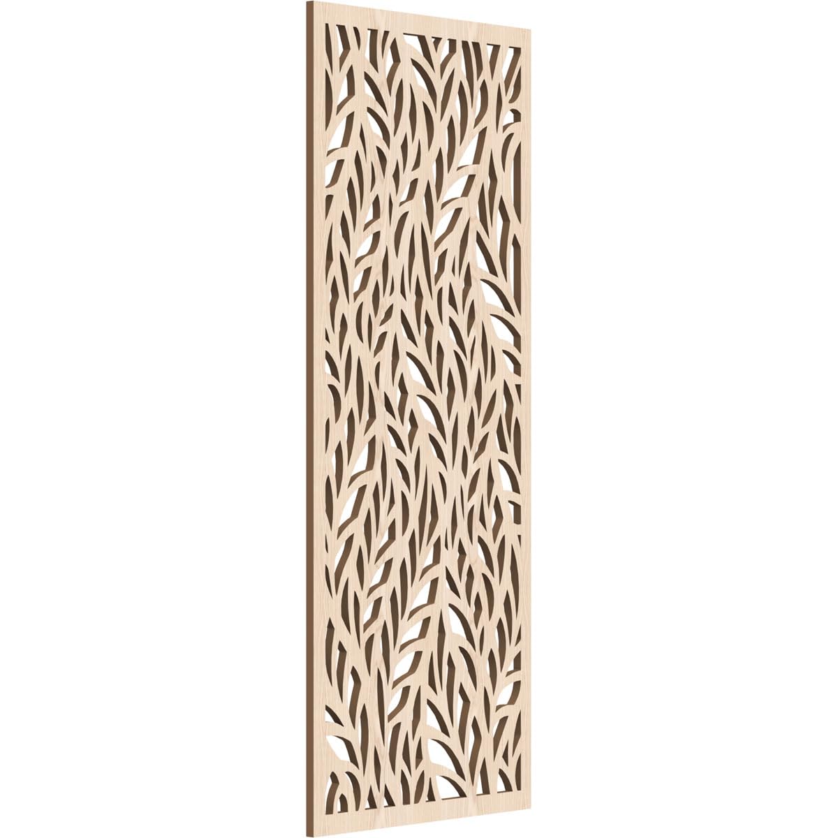 Ortonville Decorative Pierced Fretwork Wood Wall Panels, 11 3/8"W x 29 3/8"H x 1/4"T, Red Oak