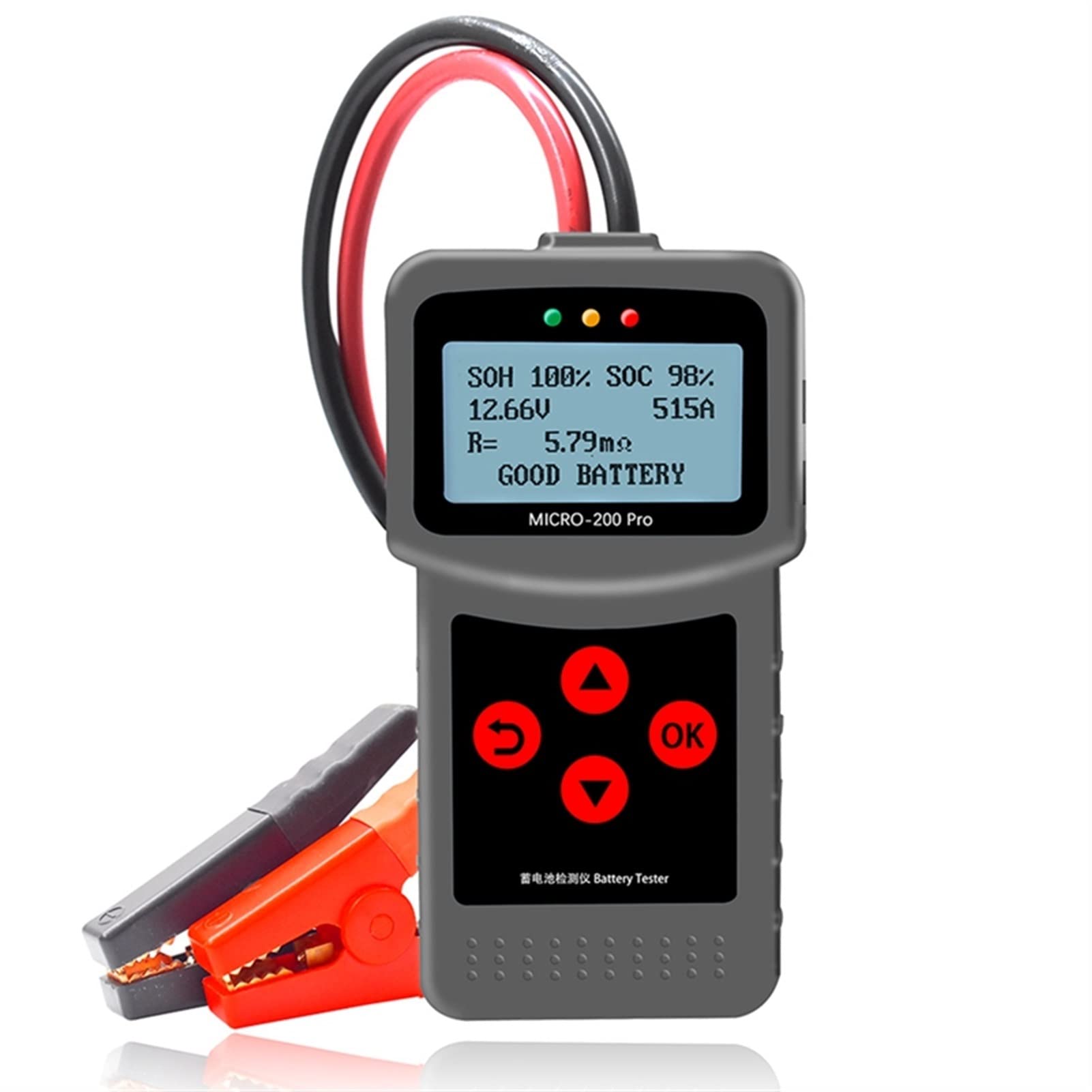 Tester Batteria, 1. 2 V 24V Micro-200 Pro Automobile Digital Battery Tester Battery Analyzer multi-lingua digitale AGM EFB. Gel CCA BCI CA MCA JIS DIN IEC