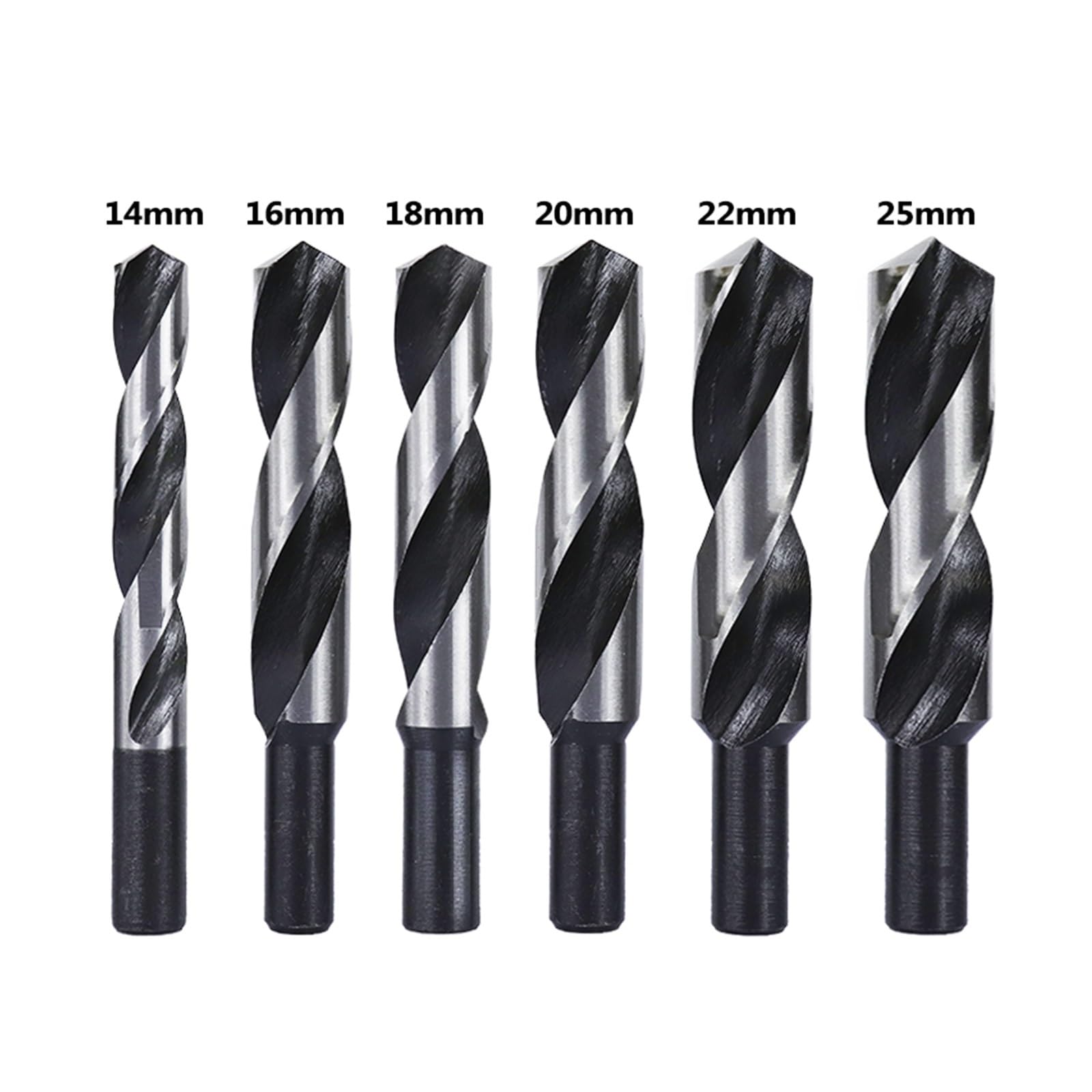 Punta Per Trapano HSS Cobalto Con Codolo Ridotto, 14-20 Mm, Per Foratura In Acciaio Inox E Acciaio Duro, Legno Metallico (1, 18 Mm X 151 Mm