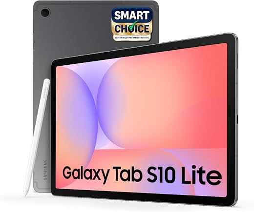 Samsung Galaxy Tab S10 Lite with AI, S Pen in-Box, 27.7 cm (10.9 Inch) Display, Object Eraser, 90Hz Refresh Rate, Pre Loaded Pro Apps, IP42 Rating, 6GB RAM, 128GB Storage, Wi-Fi + 5G Tablet, Gray