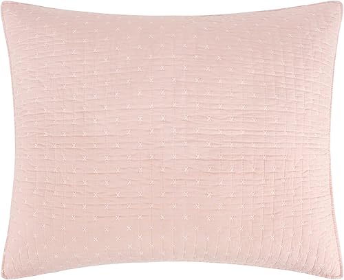 Miniatura 7 de Levtex Home - Juego de edredón de punto de cruz - 100 algodón - Edredón tamaño KingCal King 106 x 92 pulgadas  2 fundas de almohada King 36 x 20