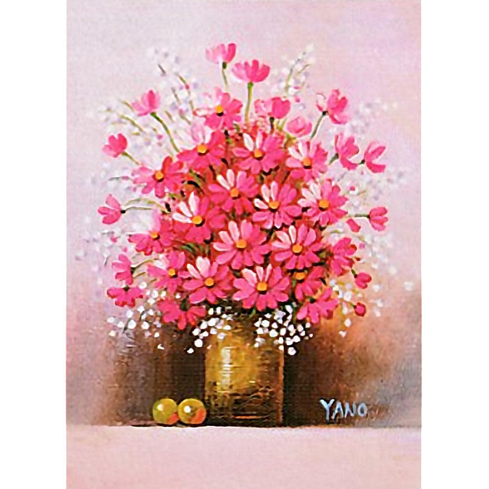 Amazon.co.jp: 矢野恵子 赤い花 F4号 受注制作 油彩画 油絵 静物