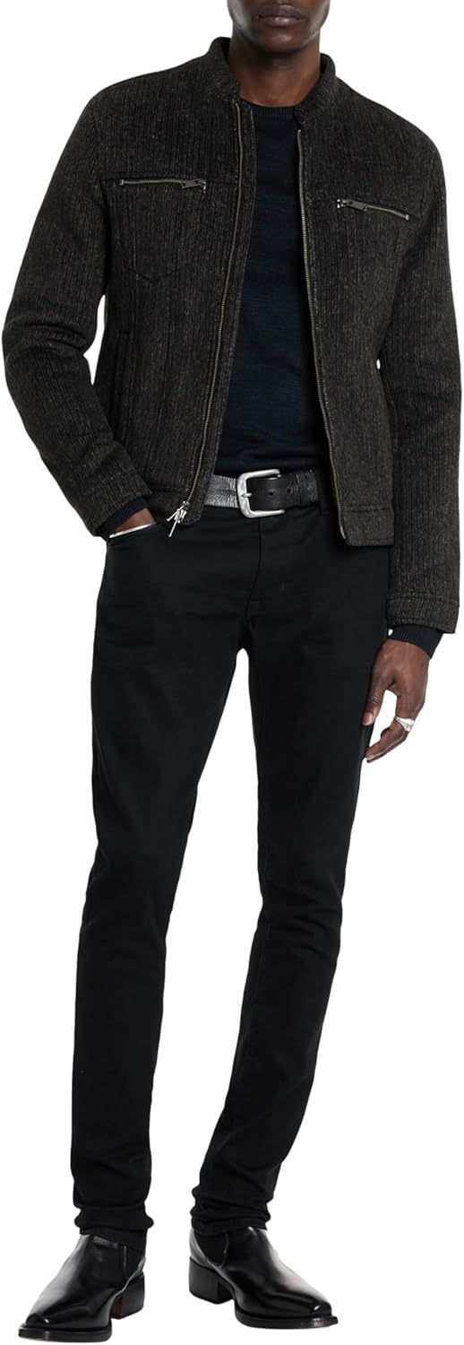 John Varvatos mens Branden Band Collar Jacket - Image 3