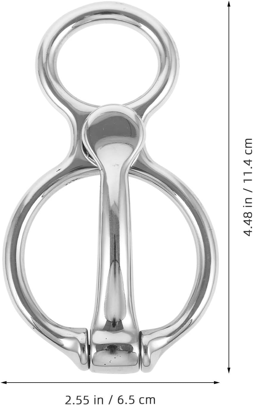 Stainless Steel Horse Tie Ring for Stable and Stall Silver | Sharp Screw Fastener Included, Gradual Rope Release, Training and Everyday Riding Use