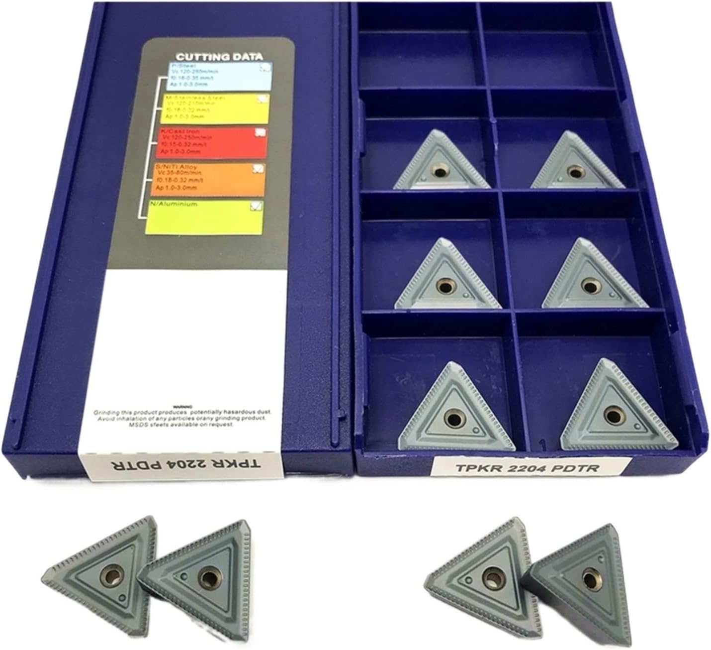 10PCS Carbide Inserts External Turning Tool Lathe Tool PVD Cutting Tool CNC Tool Turning Inserts DOLUNTO(TPKR2204 LT30)