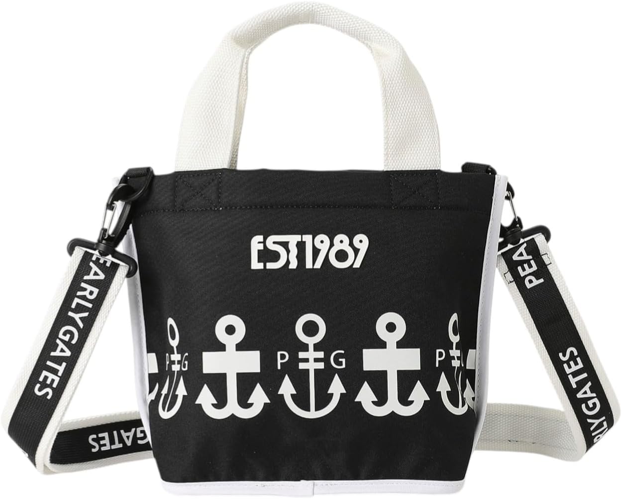 PG ハンドバッグ　ラウンドバッグ　黒　ゴルフバッグ　パーリーゲイツ パーリーゲイツ ハンドバッグ ラウンドバック ゴルフ PG ハンドバッグ