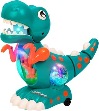 Dinosaur Toys for Boys, Musical Walking Baby Toy with Lights, Universal Wheels, Safe & Non-Toxic, Toddler Toys for Boys, Birthday Gifts