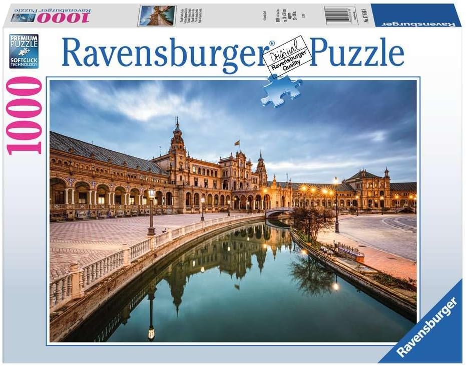 Ravensburger - Puzzle 1000 Pieces Spain Square, Seville, Puzzle 1000 Pieces Landscapes with a Size of 70 x 50 cm, Gift for Adults and Children from 14 Years and More