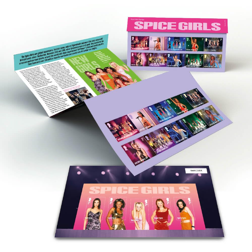 Spice Girls Stamps Affixed Presentation Pack from Royal Mail