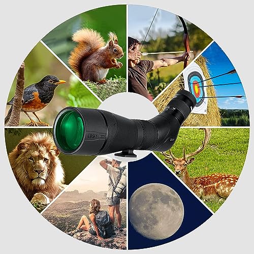 Image of Gosky EagleView Upgrade 20-60x85mm ED Spotting Scope - Ultra High Definition & Extra-Low Dispersion Optics Spotter Scope with Smartphone Adapter