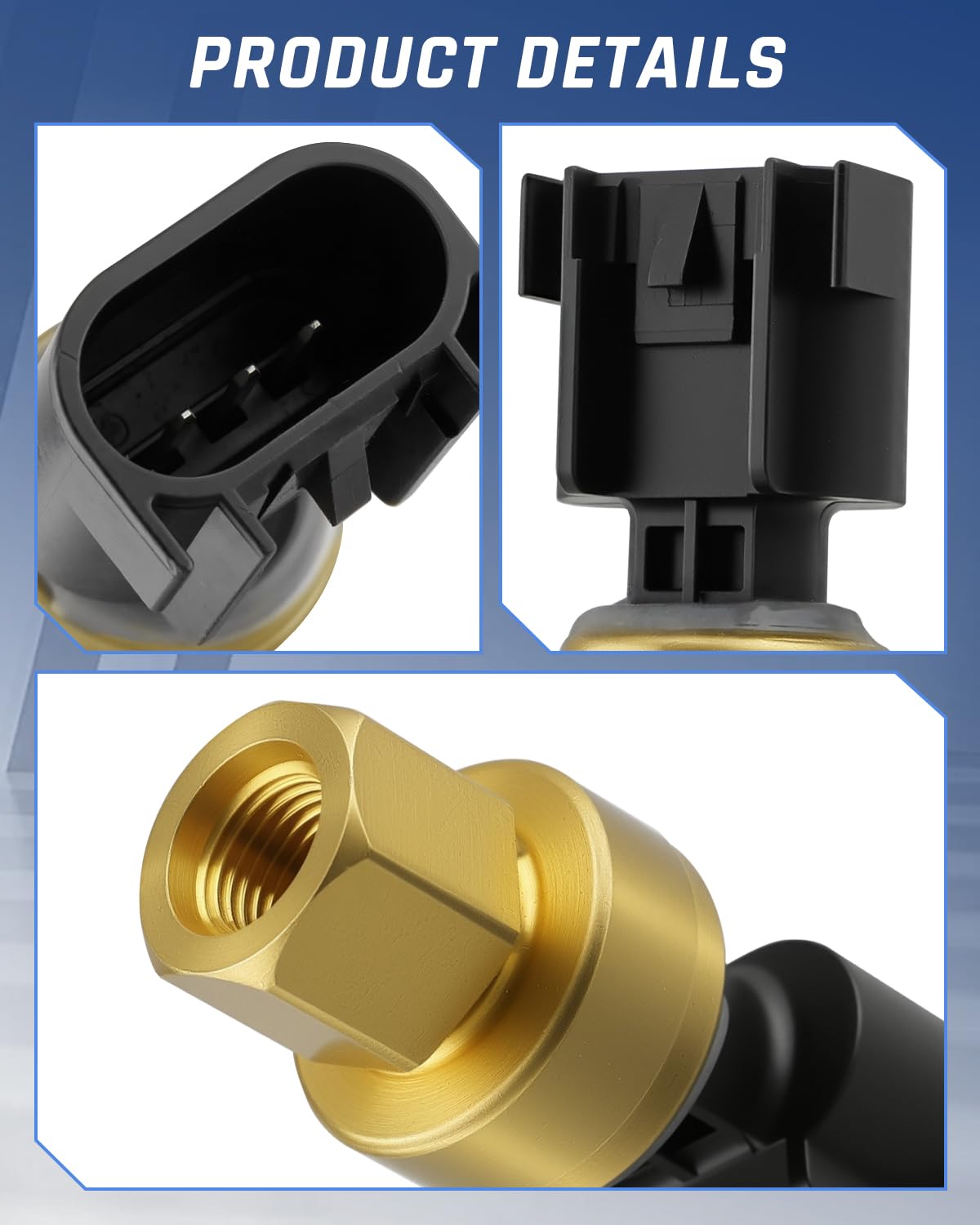 Fuel Pressure Sensor 13500744 Fit for Chevy Colorado/Express 1500/Silverado 1500/Tahoe/Traverse & GMC Acadia/Canyon/Savana 1500/Sierra 1500/Yukon, Yukon XL 1500