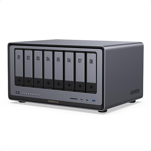 UGREEN NASync DXP8800 Plus 8-Bay Desktop NAS, Intel i5 1235u 10-Core CPU, 8GB DDR5 RAM, 128GB SSD, 2 x 10GbE, 2 x M.2 NVMe Slots, 8K HDMI, 2 x TBT4 (No Disk) - 1