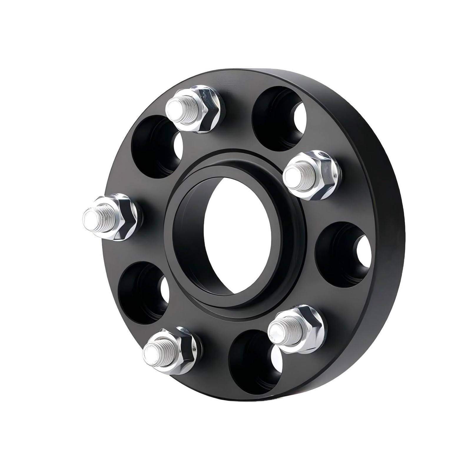 Entretoises de roue de voiture Entretoises de roue noires en aluminium forgé, adaptateur moyeu, 2 pièces, pour Q5 PCD 5X112 CB 66.6 M14X1.5(Black 12mm 2PC)