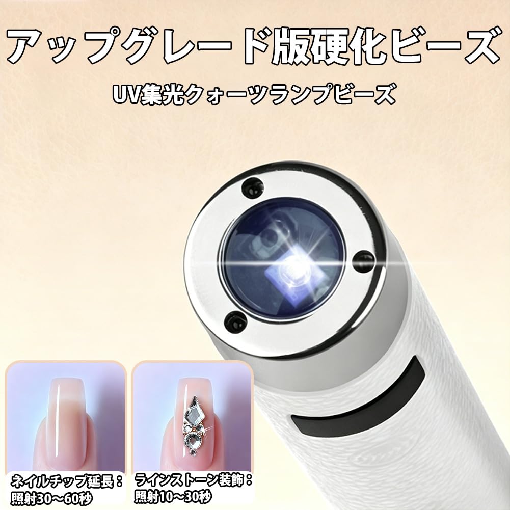 Amazon.co.jp: ネイルライト ペン型 LED & UV ネイルライト USB充電式