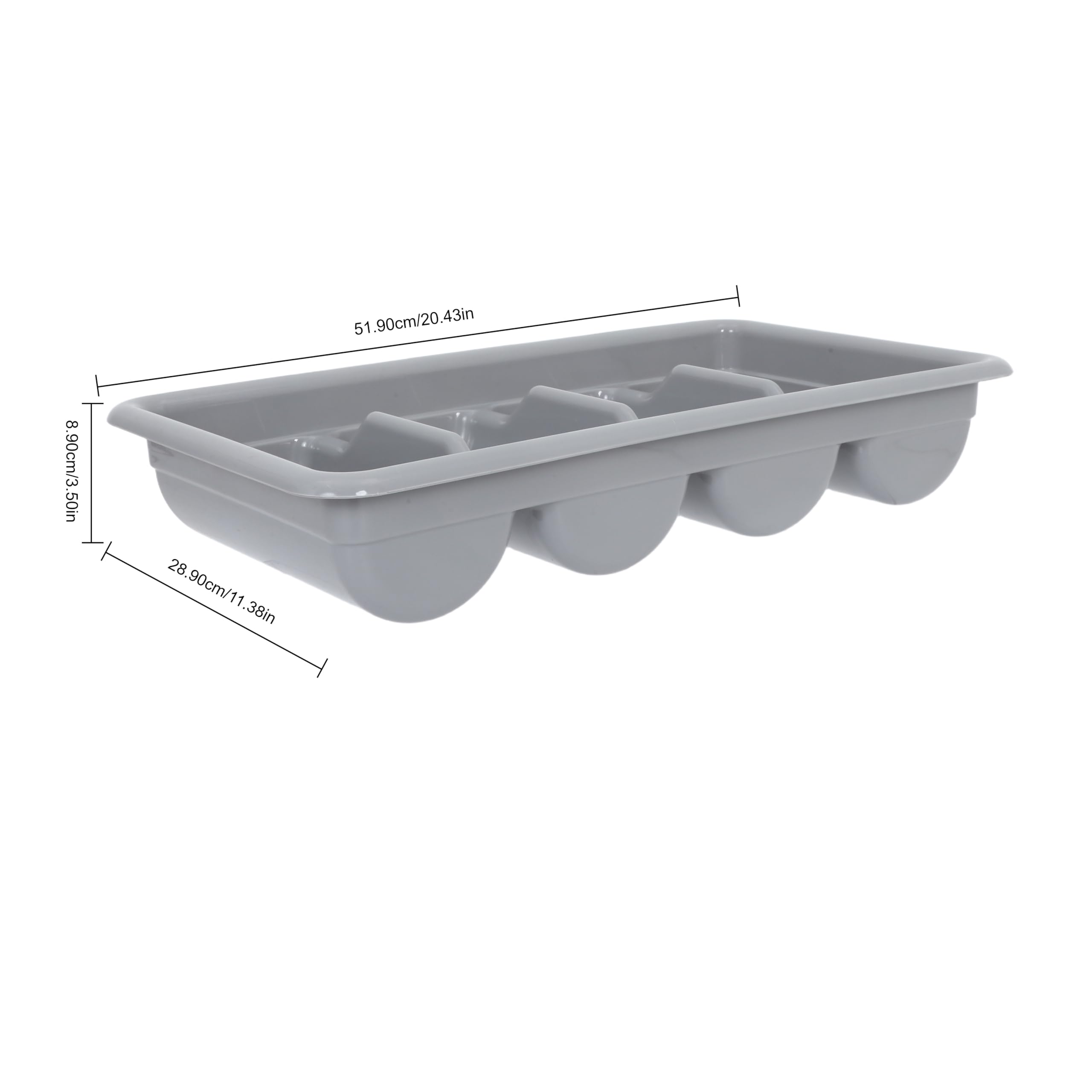 IMIKEYA Scatola Portaposate in Plastica a 4 Scomparti per Cucina