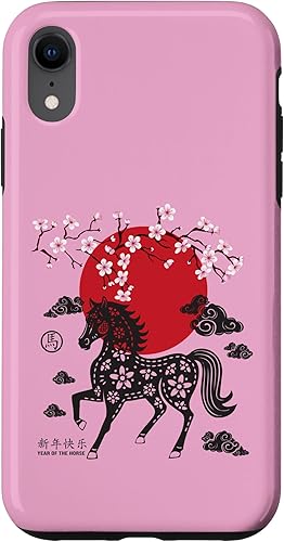 Chinese New Year 2026 Year of The Fire Horse Zodiac Sign Case for iPhone XR