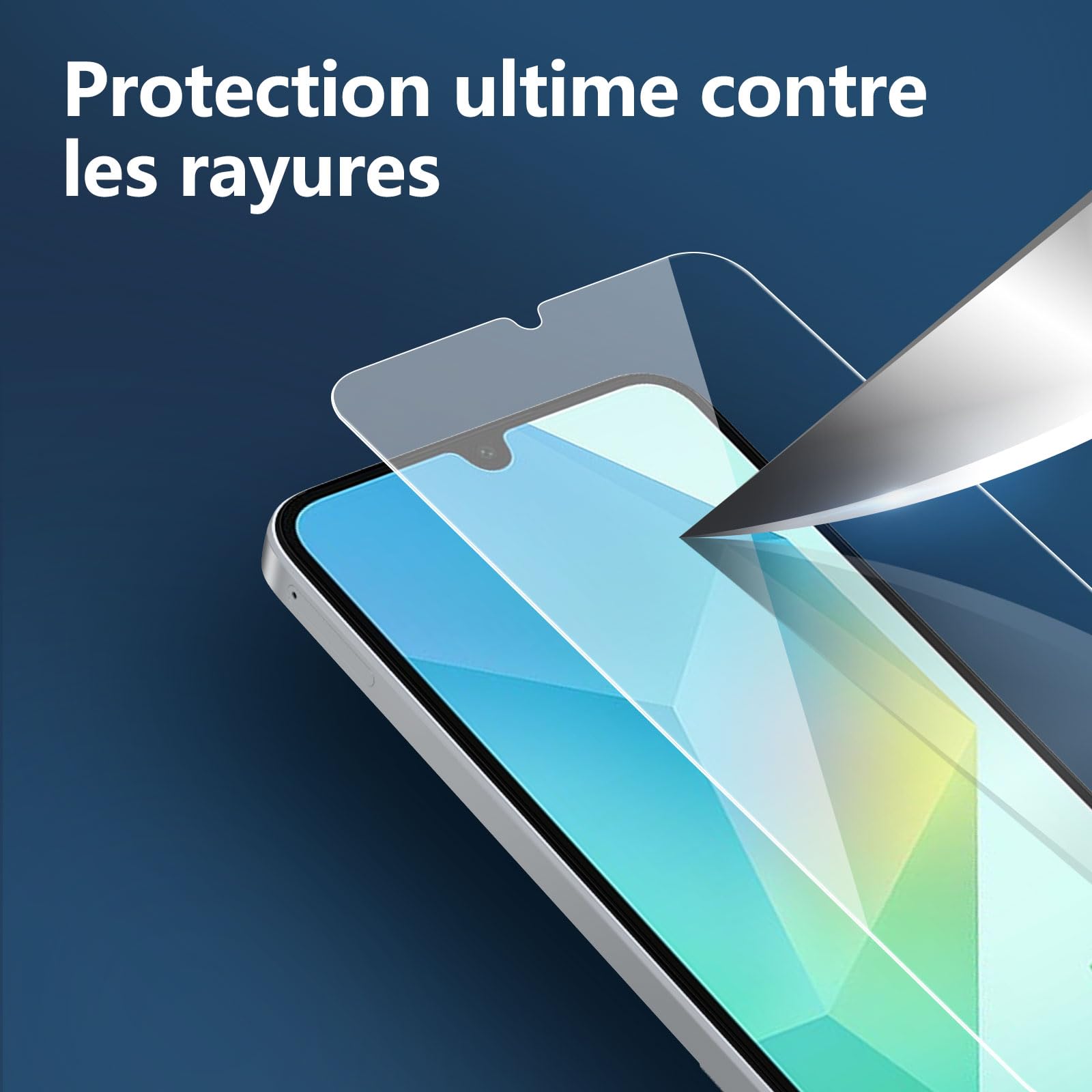 NEW'C Lot de 3, Verre Trempé pour Samsung Galaxy A17 2025, Galaxy A16 5G, Galaxy A26 5G, Film en Protection écran efficace contre les Rayures - sans Bulles - Ultra Résistant - HD Transparent-Dureté 9H
