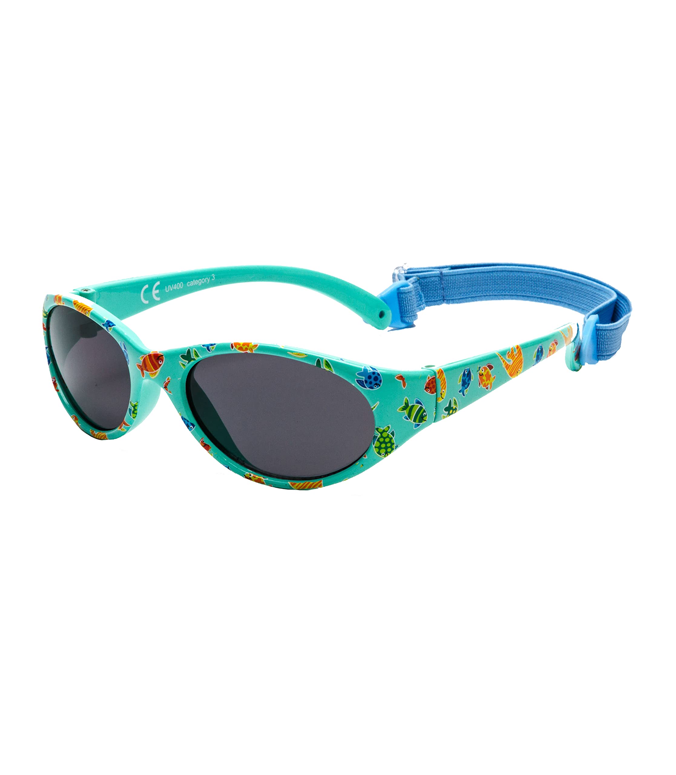 Kiddus Gafas de Sol para niña niño a partir de 2 años. Filtro solar UV400. CAT3. Montura de Goma. Correa ajustable y extraíble. Resistentes a Impactos. Protección y Seguridad