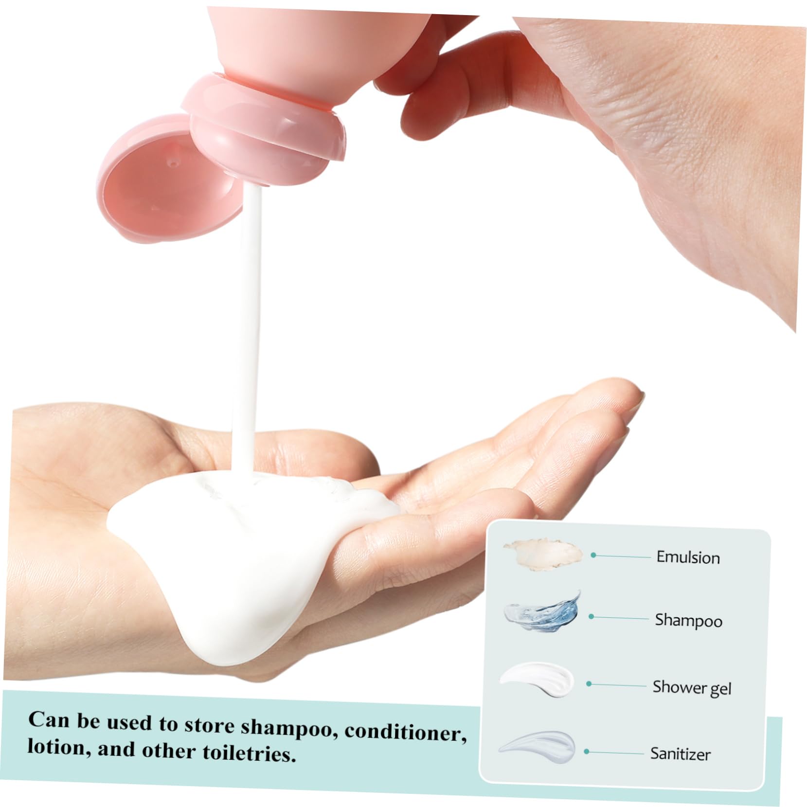 FOMIYES Set Di 4 Flaconi Da Viaggio Per Articoli Da Toeletta Flaconi Portatili Per Shampoo Lozione Bagnoschiuma Bocca Larga A Prova Di Perdite Per Viaggi A Casa 4 Pezzi*4