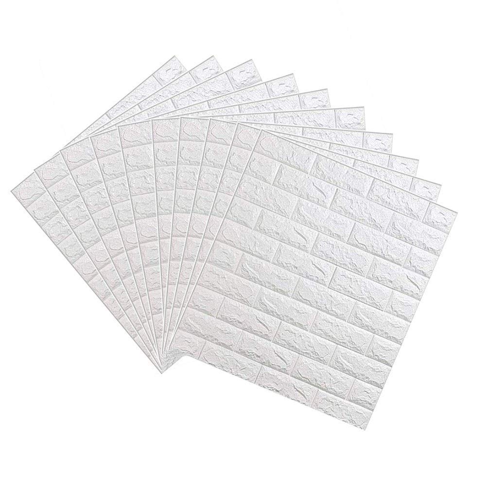 Papier peint brique 3D pour cacher les défauts des murs rénovation rapide salon chambre