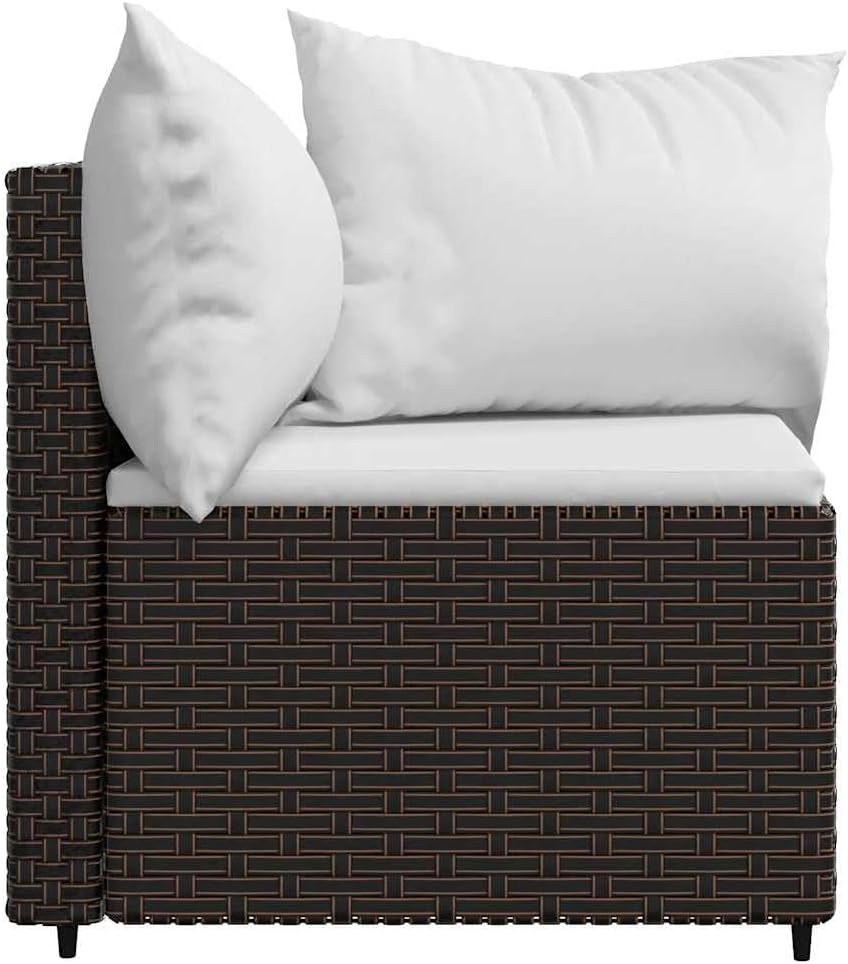 Patio Lounge Set Brown, Cream White, Outdoor Sofas, 319759