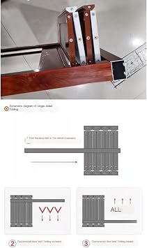 Accordion Folding Door Accordion Door Metal Multifold Interior Gate for Laundry Room, Bedroom, Or Bathroom, No Drill Aluminum Frame with Lock(WxH 72x80in (183x203cm))