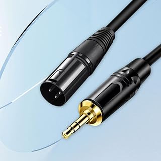 3.5mm Microphone Cable XLR Male to Female - 3.28FT Audio Cord Patch Cable for Mic/Sound Card/Mixer, Compatible with Cell-Phone Audio Accessories