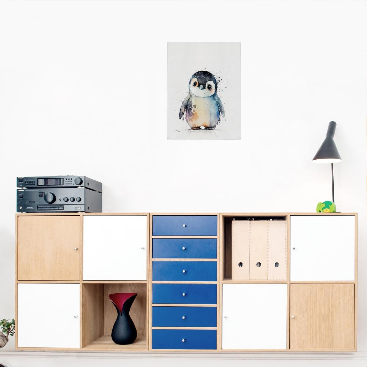 BIWSHA Baby Penguin Abstract Watercolor Wall Art Prints, Animal Pictures Wall Decor Penguin Nursery Art Painting Gift for Living Room Bedroom Kids Bathroom Office 11x14 Inch - Image 3