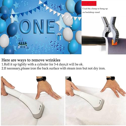 Miniatura 8 de 149 piezas de decoraciones de primer cumpleaños, globos azules de un año, kit de arco de guirnaldas de globos con cajas de globos para el primer