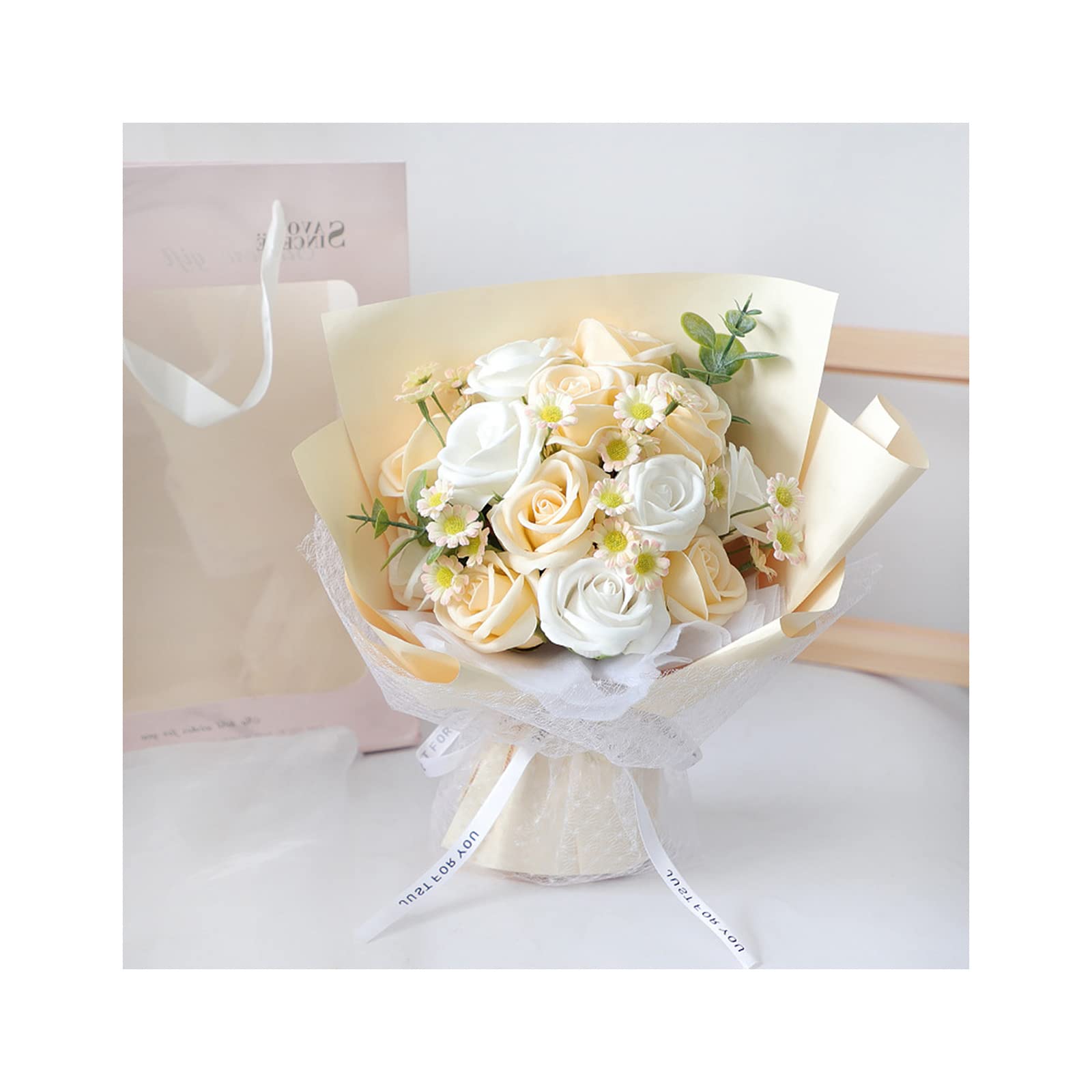 Amazon｜ソープフラワー 花束 ブーケ 枯れない花 シャボンフラワー