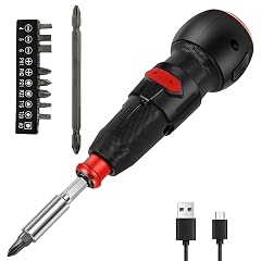 3 6V Cordless Screwdriver Set USB Rechargeable Electric Screwdriver with 1 Drill Bit 1 Adapter and 9 Bits