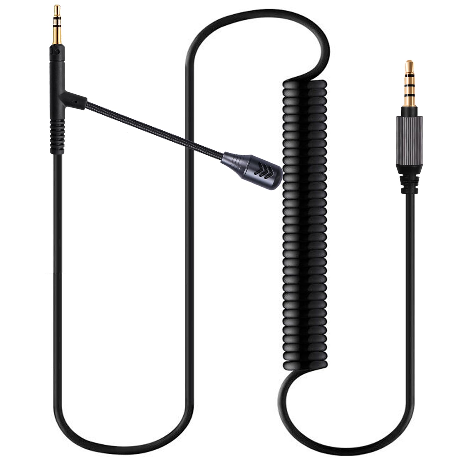 The 10 Best Replacement Headphone Cables 5 HD598 Boom Microphone Coiled Spring Gaming Cable