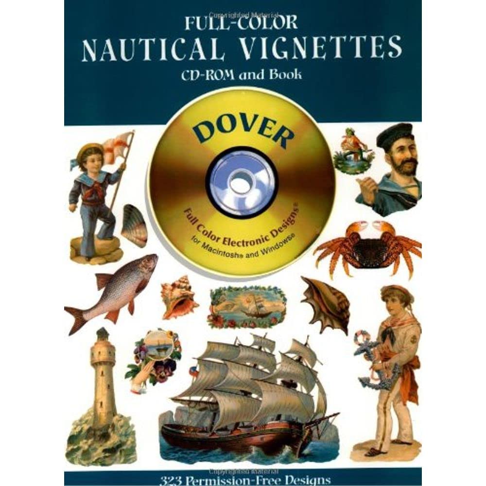 Full-Color Nautical Vignettes : poster marin vintage et affiche de navigation illustrée