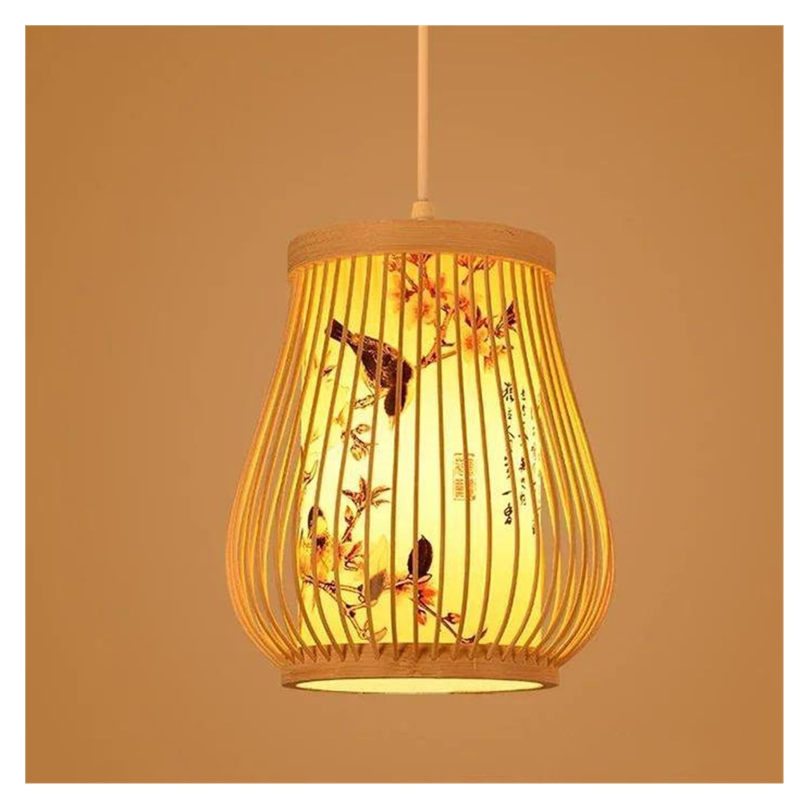 Lampe suspendue en bambou style chinois pour salon de thé et restaurant