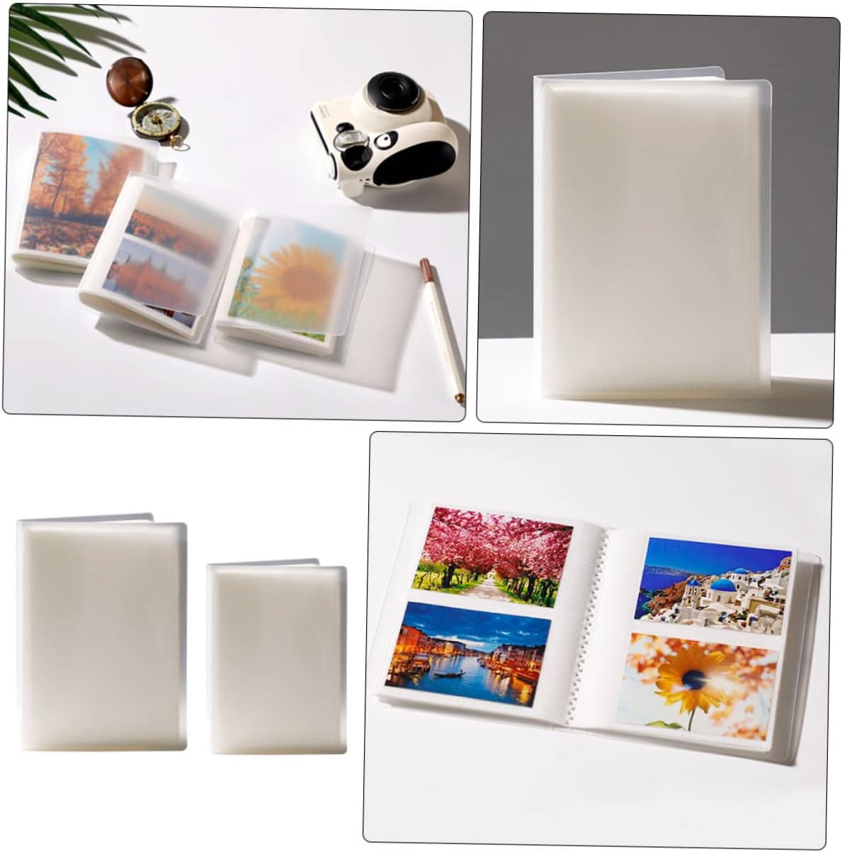 2pcs Transparent Photo Album Souvenir Album for Postcard Collection Multi-functional Photo Organizer Pages for Design for Use