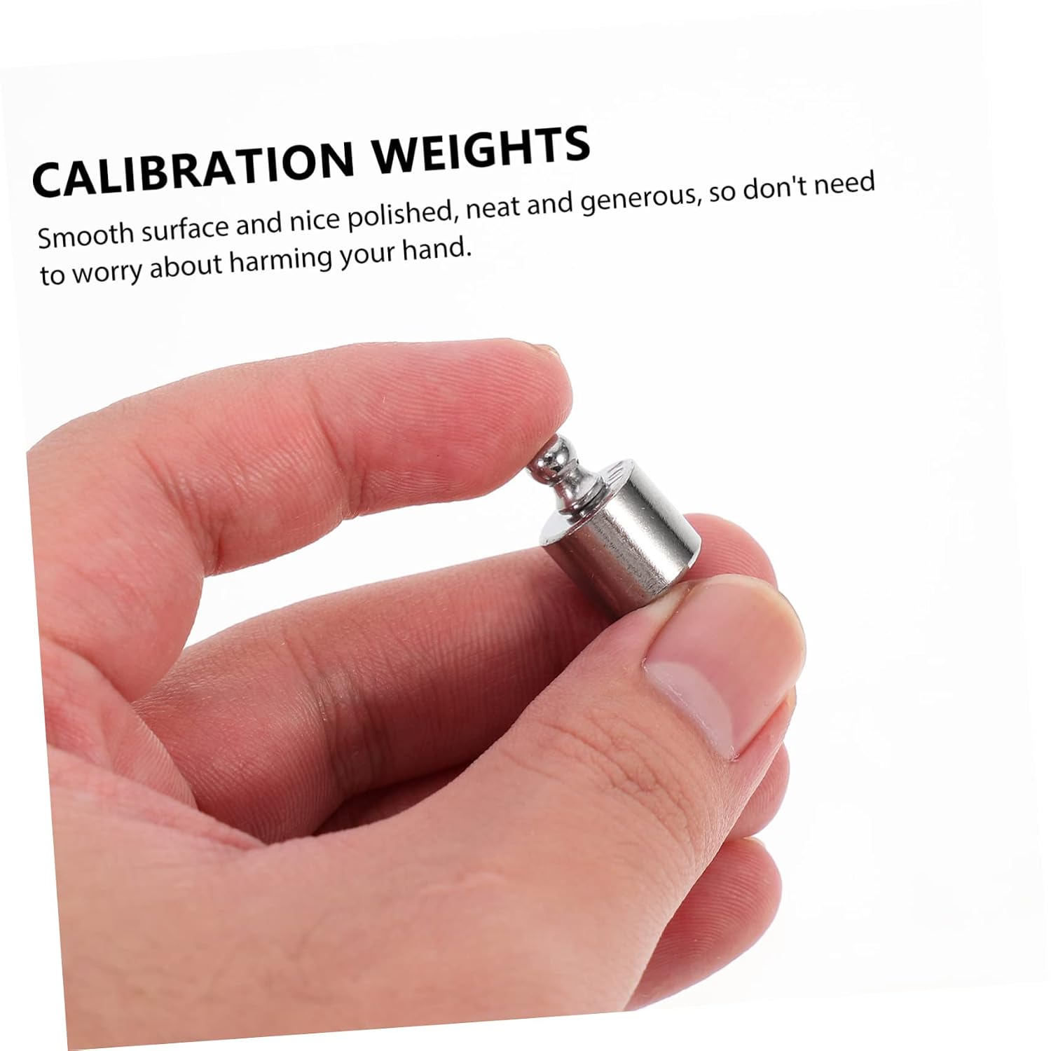 5pcs Calibration Weights Chrome Plated Precision Weights for Digital Scales for Laboratory School and Home Use Ensures Accurate Measurements