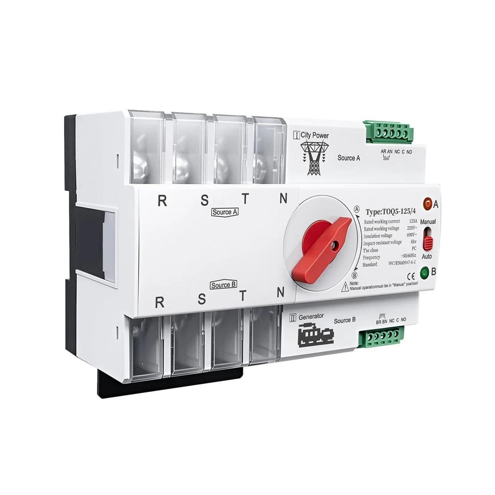 Interruttore di trasferimento automatico, compatibile con TOMZN,