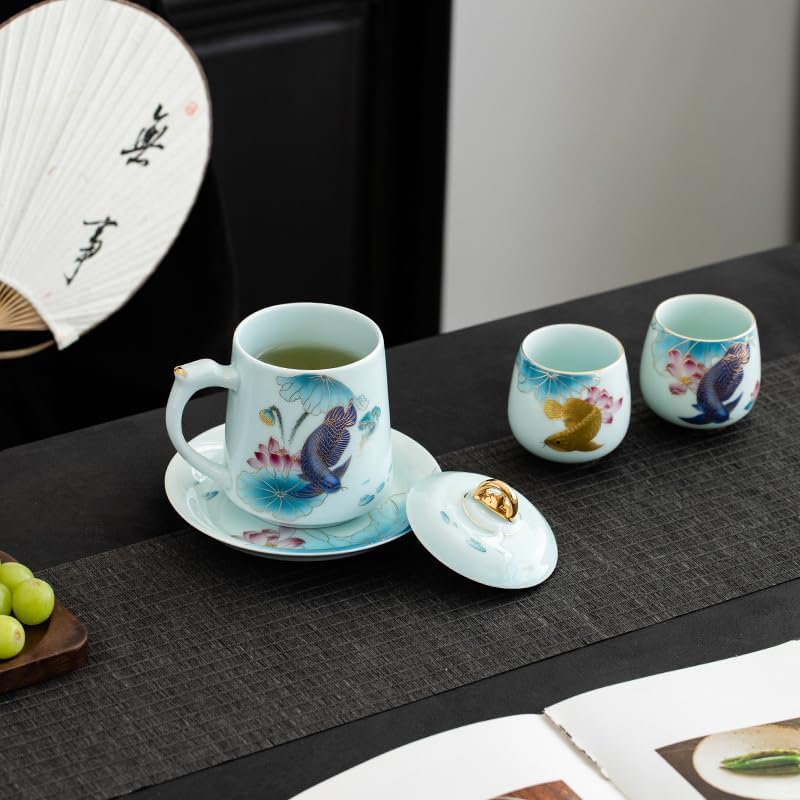 GSOUL Kungfu Tea cup Ceramic Tea Cup Water Separation Wabi-sabi Home Personal Use Drinking Office Cups Small Tea Cups