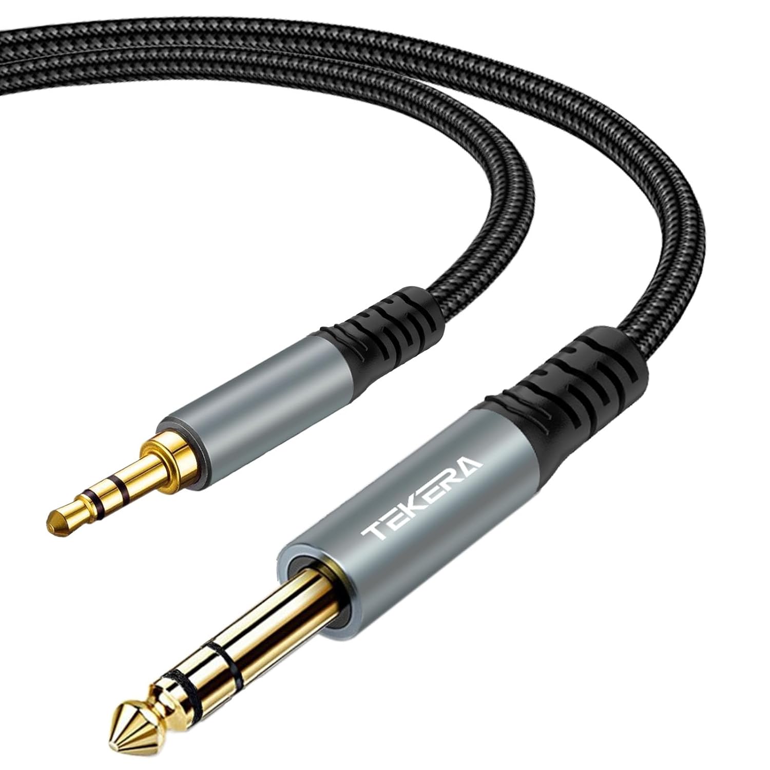 3.5mm to 6.35mm TRS Stereo Audio Cable, 6.35mm 1/4" Male to 3.5mm 1/8" Male TRS Stereo Audio Cable for iPod,Laptop,Home Theater Devices,Amplifiers and More (4.92 FT/1.5 Meter)